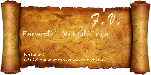 Faragó Viktória névjegykártya